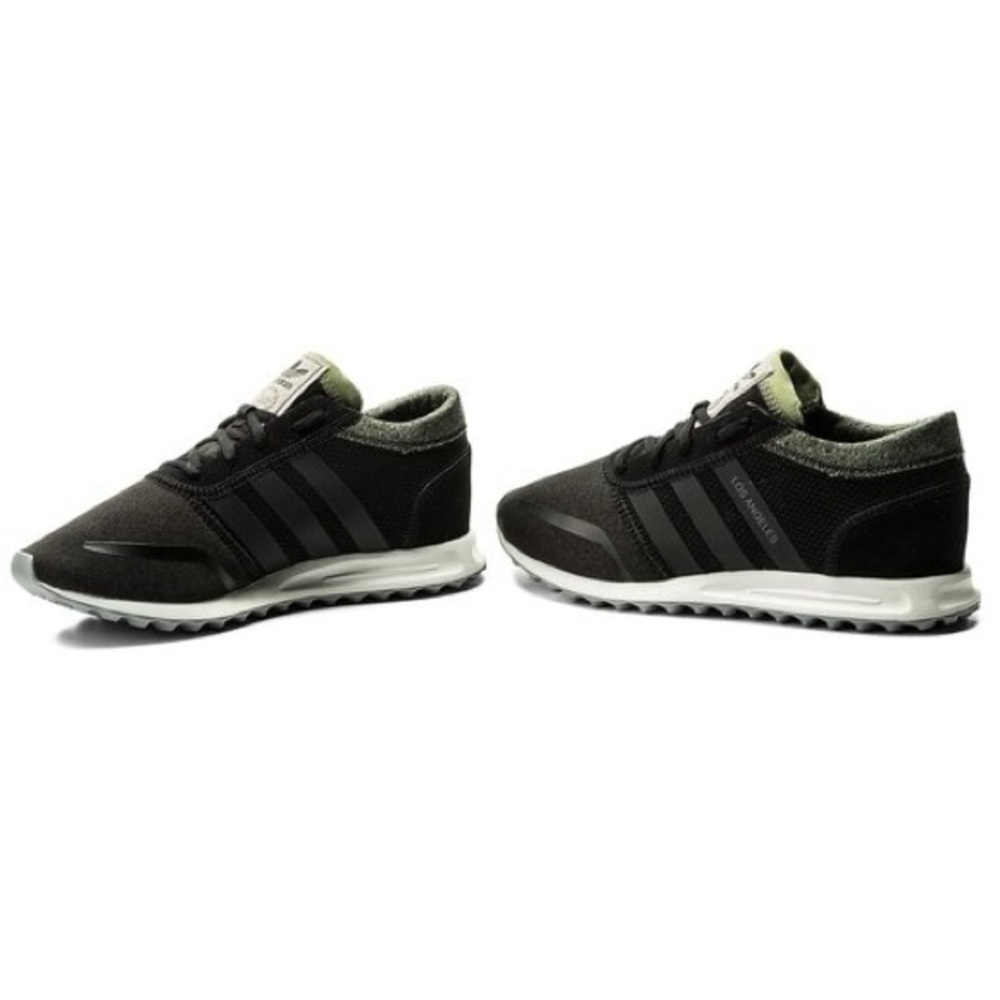 Adidas Los Angeles Men's Black and Green Sneakers